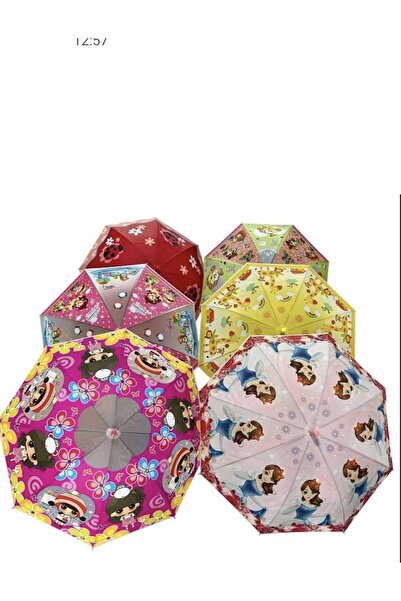 Toyhouse (Karışık KIZ) Model Çocuk Şemsiyesi Karakter Figürlü 8 Telli Şemsiye