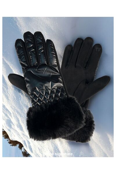 PIECE SIGNATURE Mănuși de snowboard pentru femei, cu țesătură fleece, reziste...