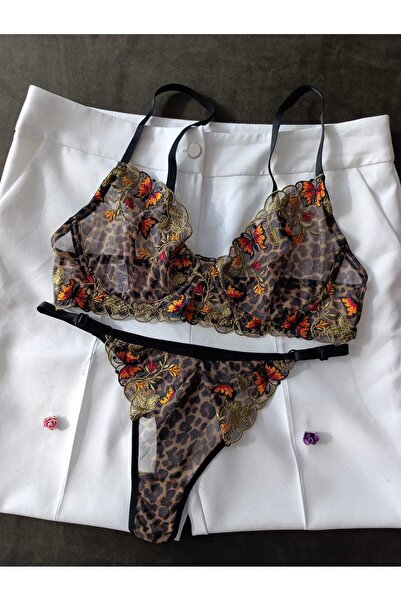 womensWorld1 ΣΕΤ ΚΕΝΤΗΜΕΝΟ ΜΕ ΜΑΥΡΟ ΣΧΕΔΙΟ ΠΕΤΑΛΟΥΔΑΣ ΧΩΡΙΣ ΚΑΛΥΜΜΑ