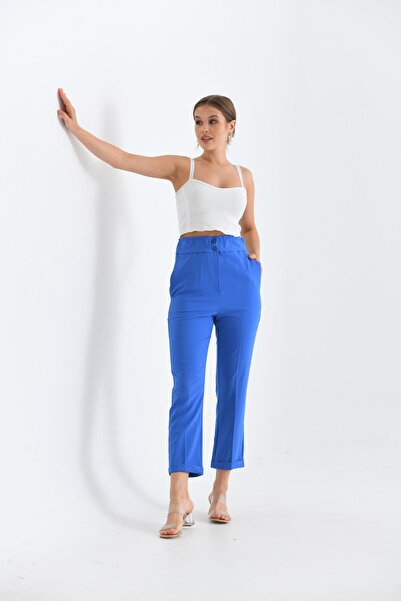 FTZ WOMEN Women's Douable Crepe Saks Blue 30170