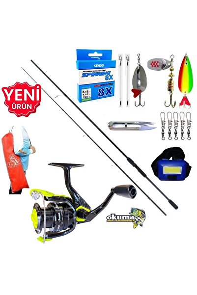 Okuma Fın Chaser FNX-40 Remixon Double Black 210cm 20-40gr Turna Spin Olta Takımı Seti