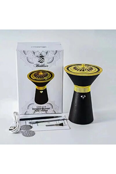BKHOOR Smart metal incense burner with a modern design and rechargeable