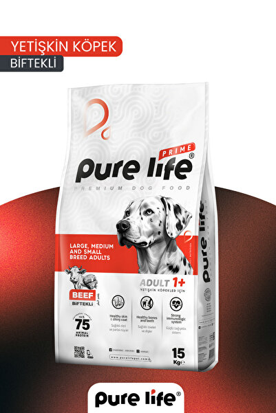 PureLife Prime Biftekli Yetişkin Köpek Maması 15 Kg