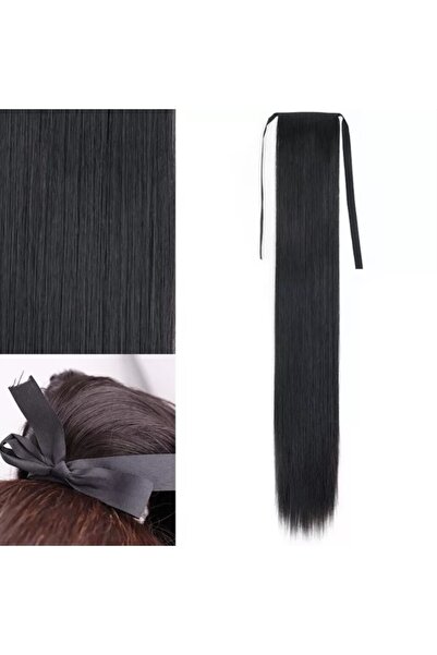 animis beauty Extensie de par tip Coada par Neagra, 80 cm, dreapta, par lung, fibra sintetica cu aspect natural