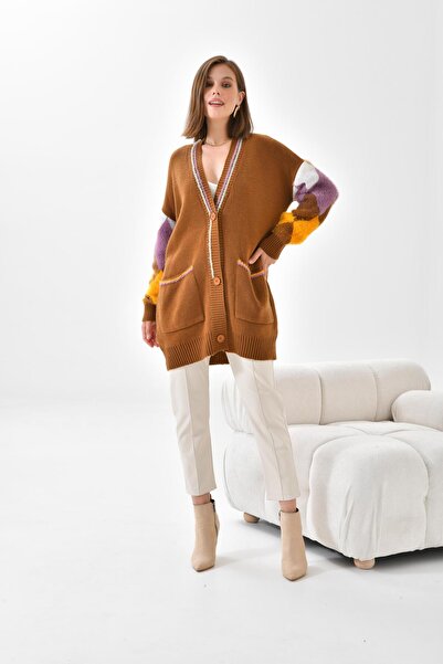 FTZ WOMEN كارديجان نسائي بتفاصيل البقلاوة بني 20003