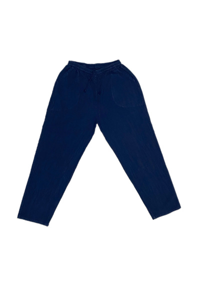 DUXA %100 PAMUK, KETEN KUMAŞTAN BELİ LASTİKLİ VE BAĞCIKLI KADIN PANTOLON(SOLMA VE ÇEKME YAPMAZ)