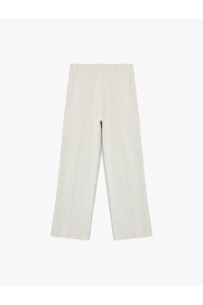 Koton Normal Bel Nervürlü Bol Paça Pantolon