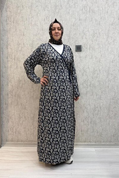 gd goldoremi 7 Kadın Viskon Pamuklu Bağlamalı Namaz Elbisesi