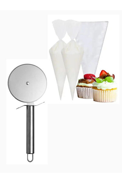 Atlas Mutfak روليت تقطيع العجين من الفولاذ المقاوم للصدأ مقاس كبير 20 سم ومجم...