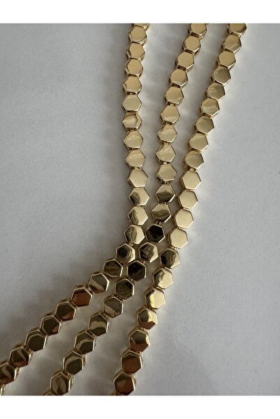 Petra Jeweils Women's Hexagonal Detailed Stone-Free Gold Bracelet