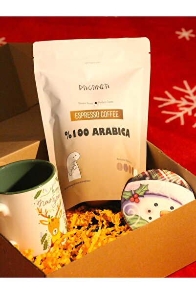 Paganca Hediye Seti Kutulu - Kupa & Bardak Altlığı ve %100 Arabica Espresso Ç...