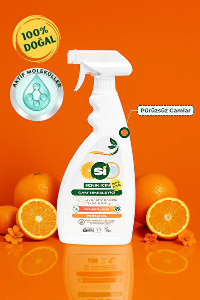 Sİ Senin İçin %100 Doğal Cam Temizleyici Portakal Yağlı