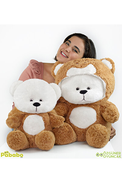Pababo 90 Cm Kapşonlu Uykumcuk Peluş Ayıcık Panda