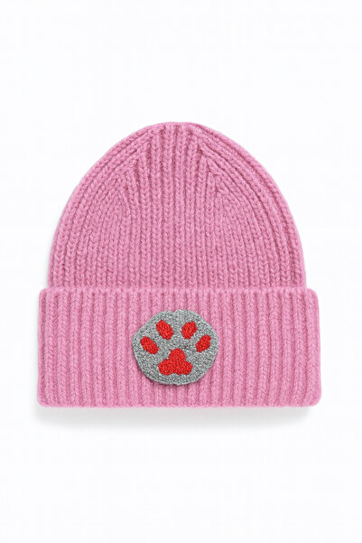 byebruketenci Pink Wool Beret Cat Dog Paw Animal Punch Christmas Gift