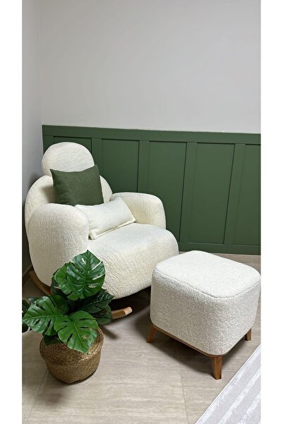 MİZART Elit Berjer Sallanır Sandalye & Emzirme Koltuğu Puf Sallanan Koltuk