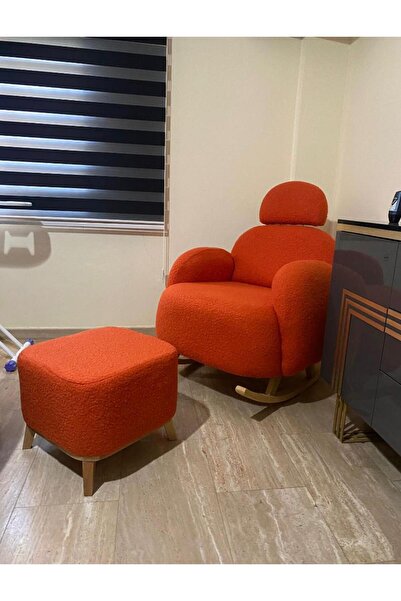 MİZART Elit Berjer Sallanır Sandalye & Emzirme Koltuğu Puf Sallanan Koltuk