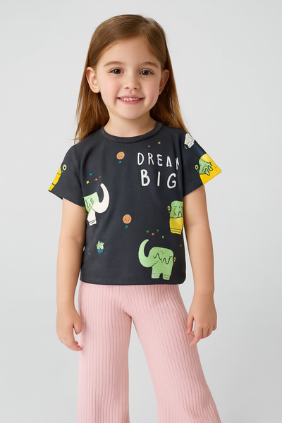 MODA طقم ليجينز بطبعة فيل