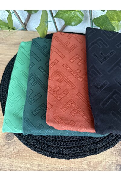 Blotch Tesettür Tarz Modern Ve Şık Son Moda Kapalı Harf Desenli Yeşil Renk Pa...