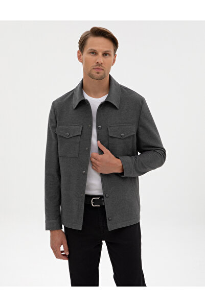 Pierre Cardin Füme Regular Fit Gömlek Ceket 50316741-VR058