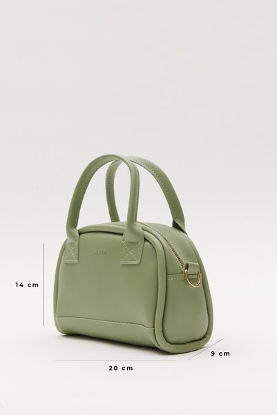 Shanta Water Green D26 Daily Women's Hand and Shoulder Bag with Single Zipper Compartment and Adjustable Long Strap Detail