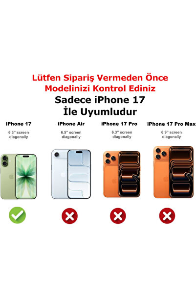 CaseHub Apple iPhone 17 Kılıf İçi Kadife Ekran ve Kamera Yükseltili Lansman Silikon Koruyucu Kapak
