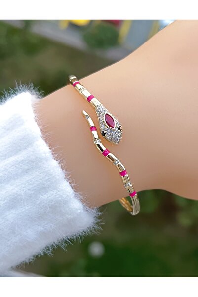 Weluxa Xuping 14k Altın Kaplama Yılan Model Zirkon Taşlı Şık Hediyelik Kadın ...