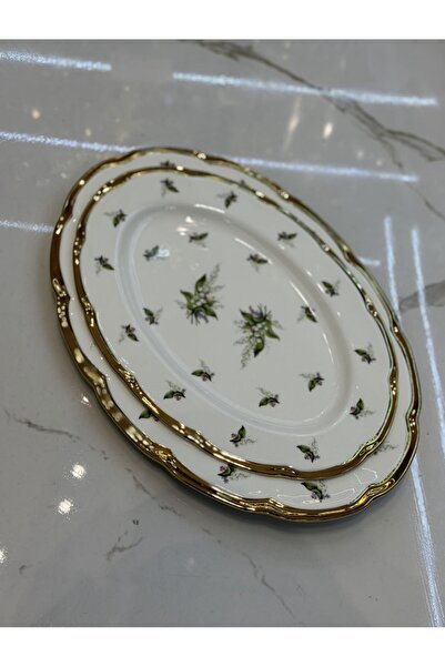 hediye Esterhomedecor Porcelain Boat Plate Set 2 Boat Plates 1 Salad Bowl 2 Salt Shakers