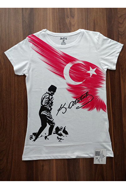 Jefix Tricou cu steagul turcesc și Ataturk cu imprimeu