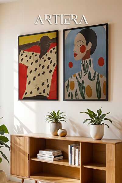 HİGUERA Κόκκινα Ήλιοι και Φορέματα με μοτίβο Ελαιογραφία Αίσθηση Διπλό Ξύλινο...