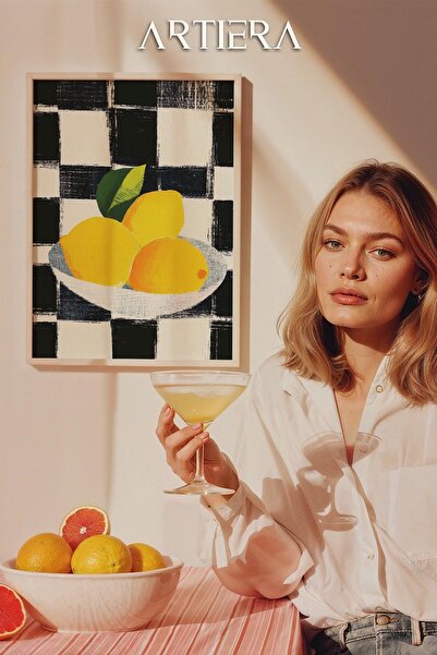 HİGUERA Λεμόνια - Μοντέρνο μεσογειακό ιταλικό στυλ Ξύλινο τραπέζι κουζίνας, Δ...