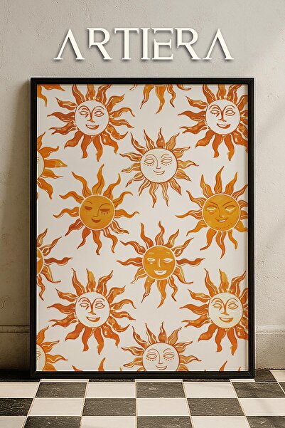 HİGUERA Retro Suns Μεσογειακό ιταλικό στυλ Ξύλινο τραπέζι κουζίνας με πλαίσιο...