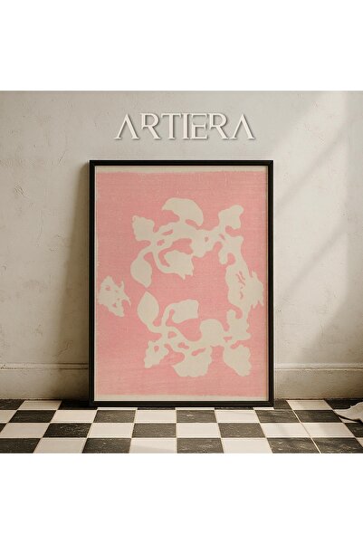 HİGUERA Πράσινα μοτίβα Vintage Japandi Art Ζωγραφική τοίχου με φυσικό ξύλινο ...