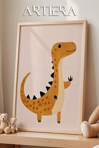 HİGUERA Χαριτωμένος δεινόσαυρος με θέμα την πούδρα με φόντο Διακόσμηση παιδικ...