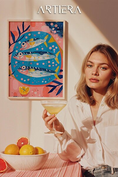 HİGUERA Ψάρια - Μεσογειακό ιταλικό στυλ Ξύλινο Πίνακας Κουζίνας, Διακόσμηση Κ...