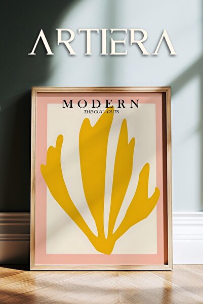 HİGUERA Matisse Paper Cuttings Abstract Series Κίτρινο αφηρημένο φύλλο φοίνικ...