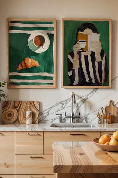 HİGUERA Γυναίκα που διαβάζει ριγέ τραπέζι και βιβλίο KTB Ζωγραφική τοίχου κου...