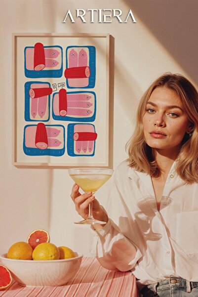 HİGUERA Σούσι - Τραπέζι κουζίνας με ξύλινο πλαίσιο σε μοντέρνο ιαπωνικό στυλ,...