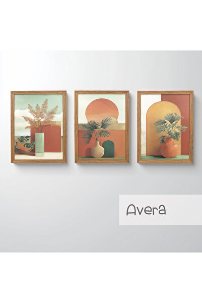 Ahsen resim çerçeve Set de 3 tablouri înrămate - Picturi abstracte pentru dec...