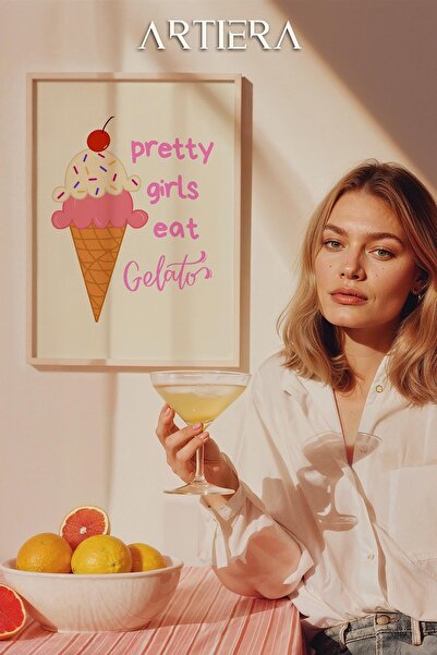 HİGUERA Τυπογραφία Μοντέρνα Μεσογειακή Ιταλική Ζωγραφική Κουζίνας με Ξύλινο Π...