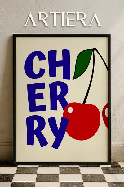 HİGUERA Τυπογραφία Μοντέρνα Μεσογειακή Ιταλική Ζωγραφική Κουζίνας με Ξύλινο Π...