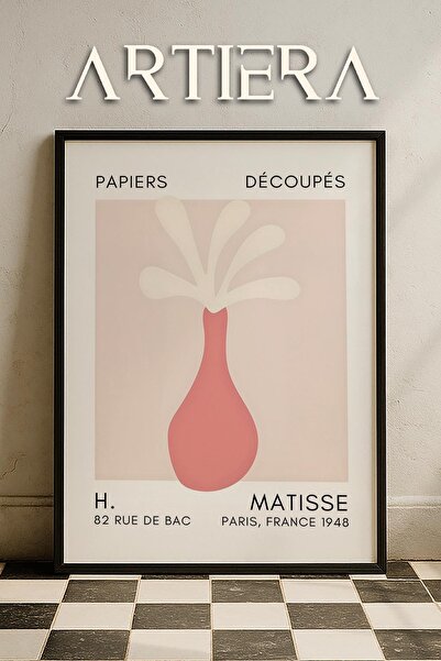 HİGUERA Matisse Paper Cuttings Series Dusty Pink Abstract Βάζο Ζωγραφική τοίχ...