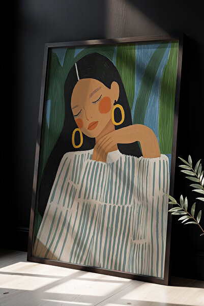 HİGUERA Γυναικεία εμπνευσμένη μποέμικη και ζωηρή ατμόσφαιρα ζωγραφική με φυσι...