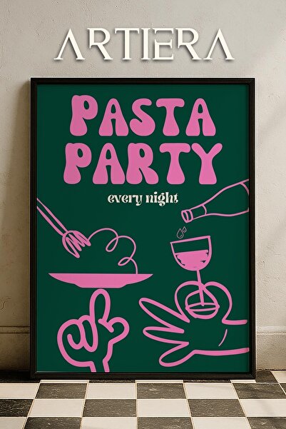 HİGUERA Τυπογραφία Μοντέρνα Μεσογειακή Ιταλική Ζωγραφική Κουζίνας με Ξύλινο Π...