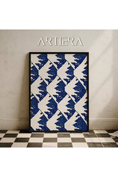 HİGUERA Ιαπωνική κουλτούρα Vintage Japandi Art Πίνακας τοίχου με φυσικό ξύλιν...