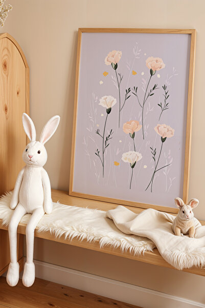 HİGUERA Πολύχρωμα λουλούδια Πίνακας Παιδικού και Βρεφικού Δωματίου με Φυσικό ...