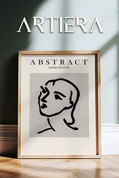 HİGUERA Matisse Paper Cuttings Minimalist Line Art Αισθητικό Γυναικείο Πορτρέ...