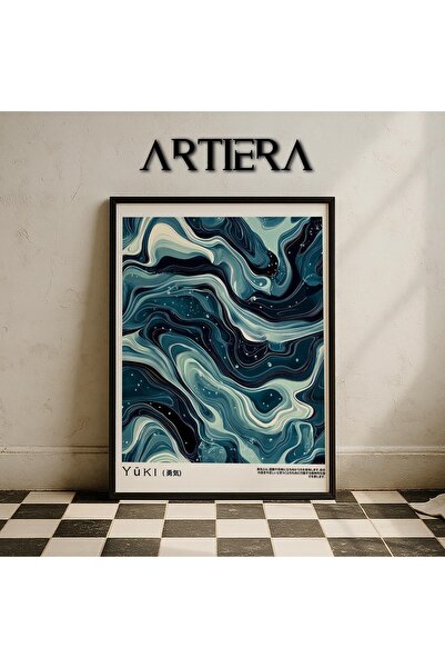 HİGUERA Ιαπωνική θρησκεία – Μοντέρνα ιαπωνική τέχνη Night Blue Flow Ζωγραφική...