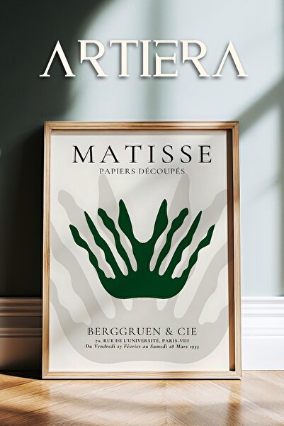 HİGUERA Σειρά Matisse Paper Cuttings Πράσινο κοραλί μπεζ μινιμαλιστικό ζωγραφ...