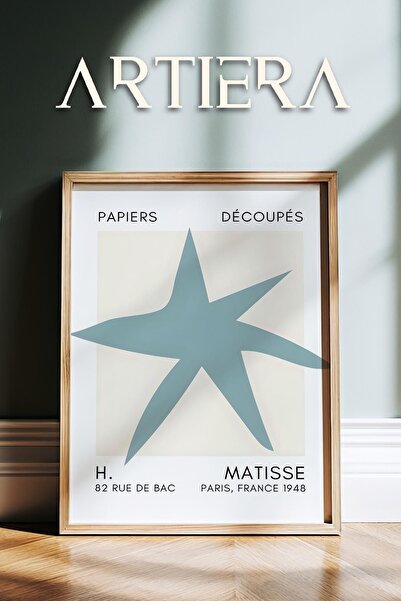 HİGUERA Σειρά Matisse Paper Cuttings Τυρκουάζ Abstract Star Ζωγραφική τοίχου ...