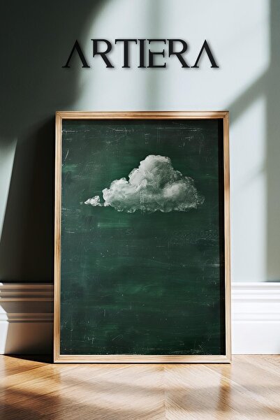 HİGUERA Σκούρο μπλε ουρανός και σύννεφα Ελαιογραφία Feel Vintage Japandi Art ...